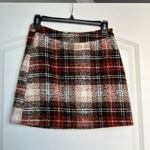 Forever 21 plaid wool skirt